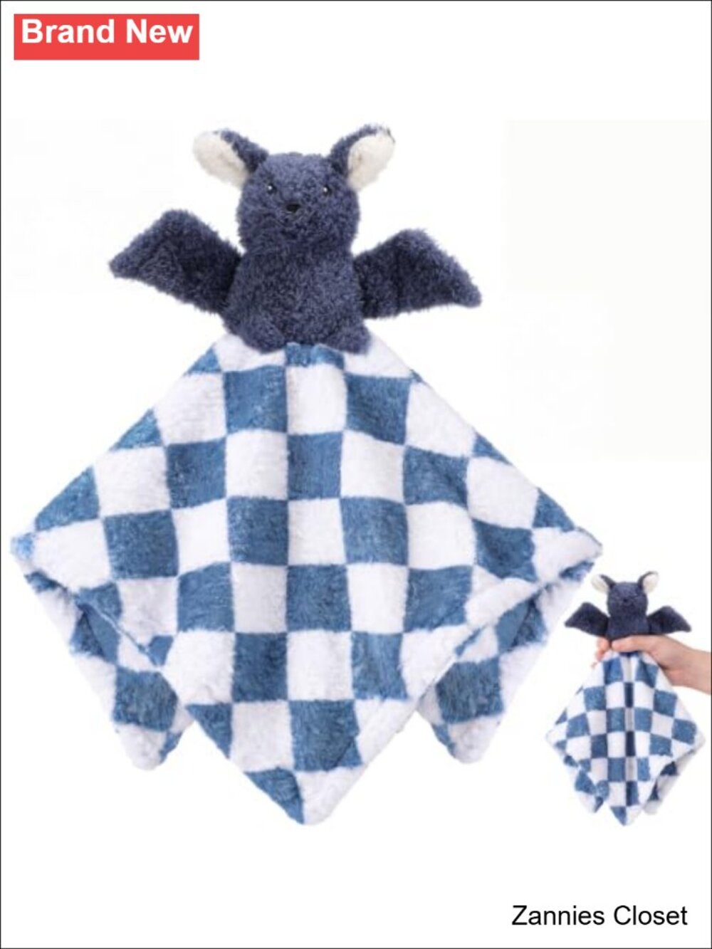 👻 16" Halloween Bat Security Blanket Baby Lovey Plush Satin Newborn Gift